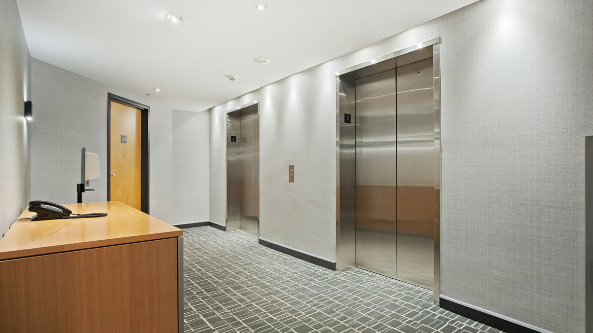 Office with elevators.