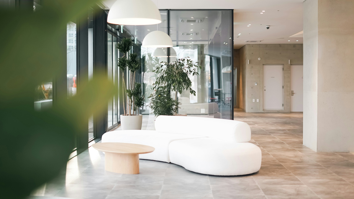Office building lobby.